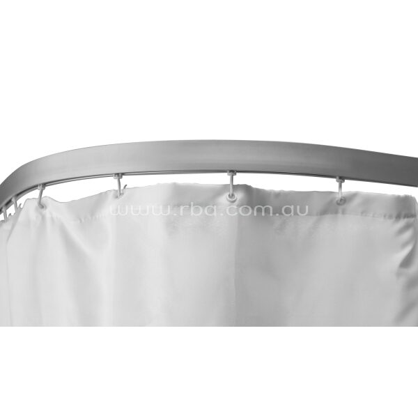 90&deg Angled Shower Curtain Track - Aluminium Track