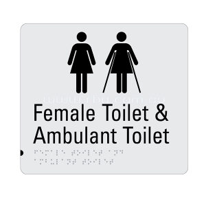 Braille & Tactile Sign - Female Toilet & Ambulant Toilet