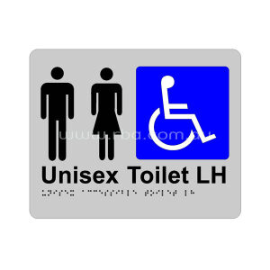 Braille & Tactile Sign - Unisex Accessible Toilet