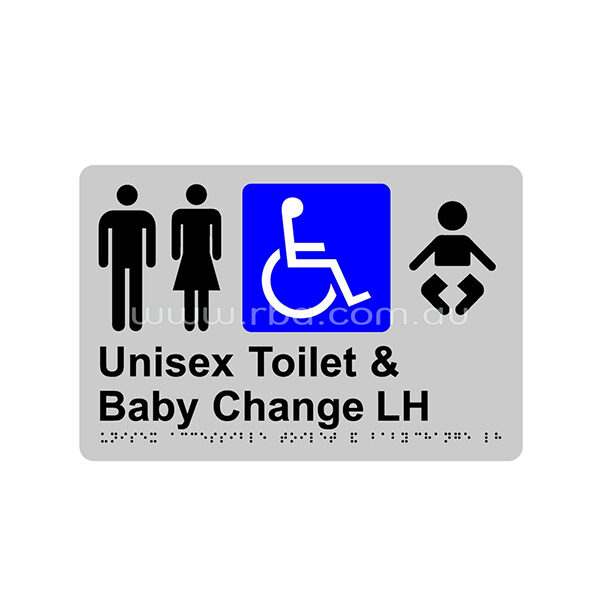 Braille & Tactile Sign - Unisex Accessible Toilet & Baby Change