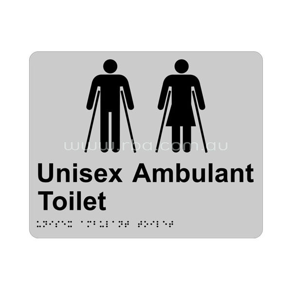 Braille & Tactile Sign - Unisex Amulant Toilet