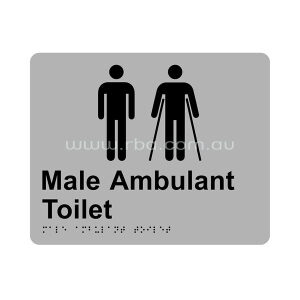 Braille & Tactile Sign - Male Toilet & Ambulant Toilet