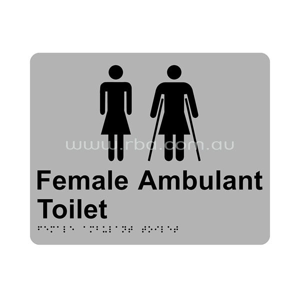 Braille & Tactile Sign - Female Toilet & Ambulant Toilet