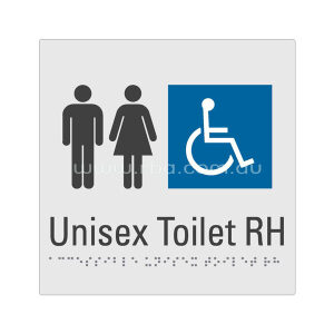 Braille & Tactile Sign - Unisex Accessible Toilet