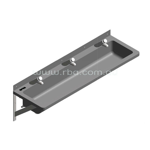 Lead-Free Pre-plumbed 1200mm LH Trough with 3 Taps