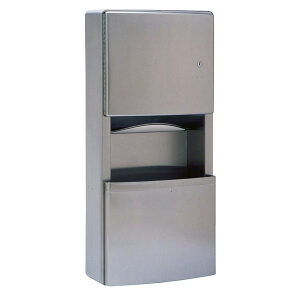 Contura™ Surface Mounted Paper Towel Dispenser and Waste Receptacle