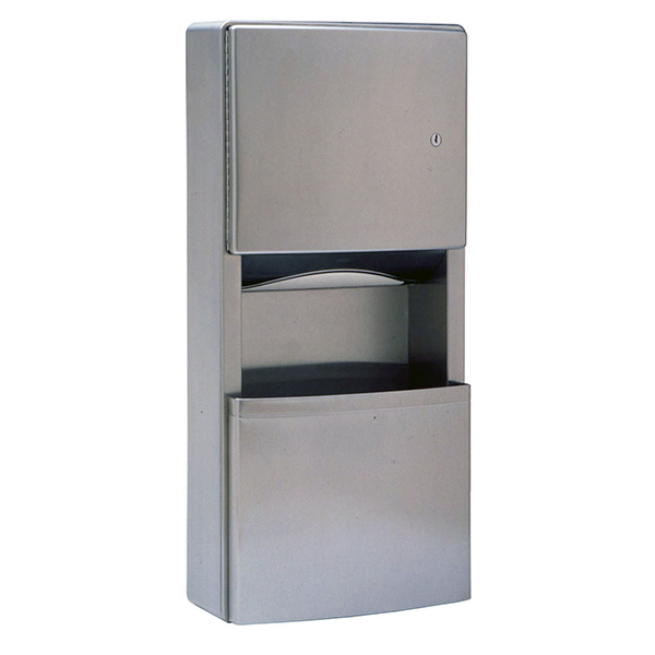 Contura™ Surface Mounted Paper Towel Dispenser and Waste Receptacle