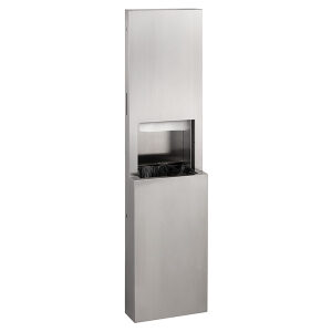 Bobrick 'Fino' Paper Towel Dispenser & Waste Bin | Satin | B9944