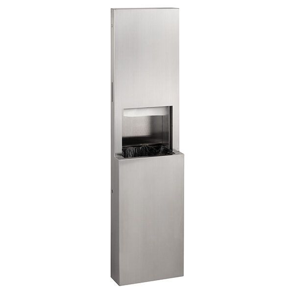 Bobrick 'Fino' Paper Towel Dispenser & Waste Bin | Satin | B9944