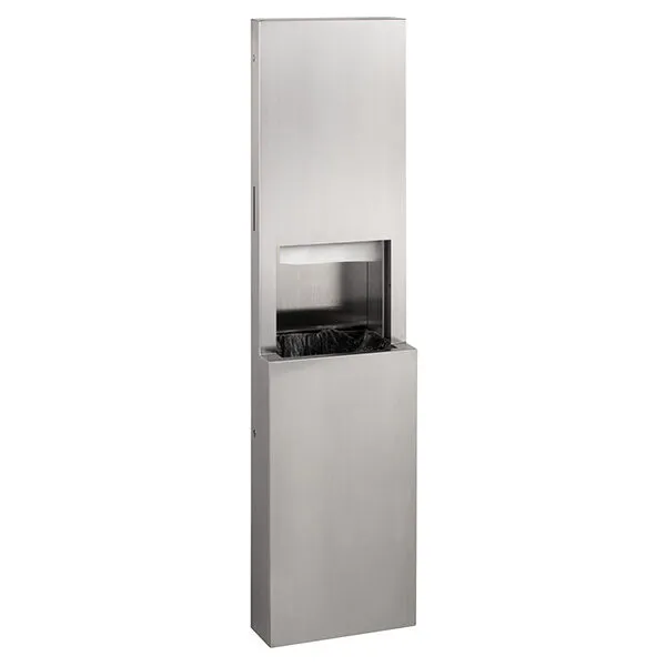 Bobrick 'Fino' Paper Towel Dispenser & Waste Bin | Satin | B9944