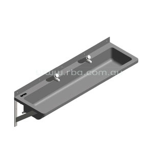 Lead-Free Pre-plumbed 1200mm LH Trough with 2 Taps